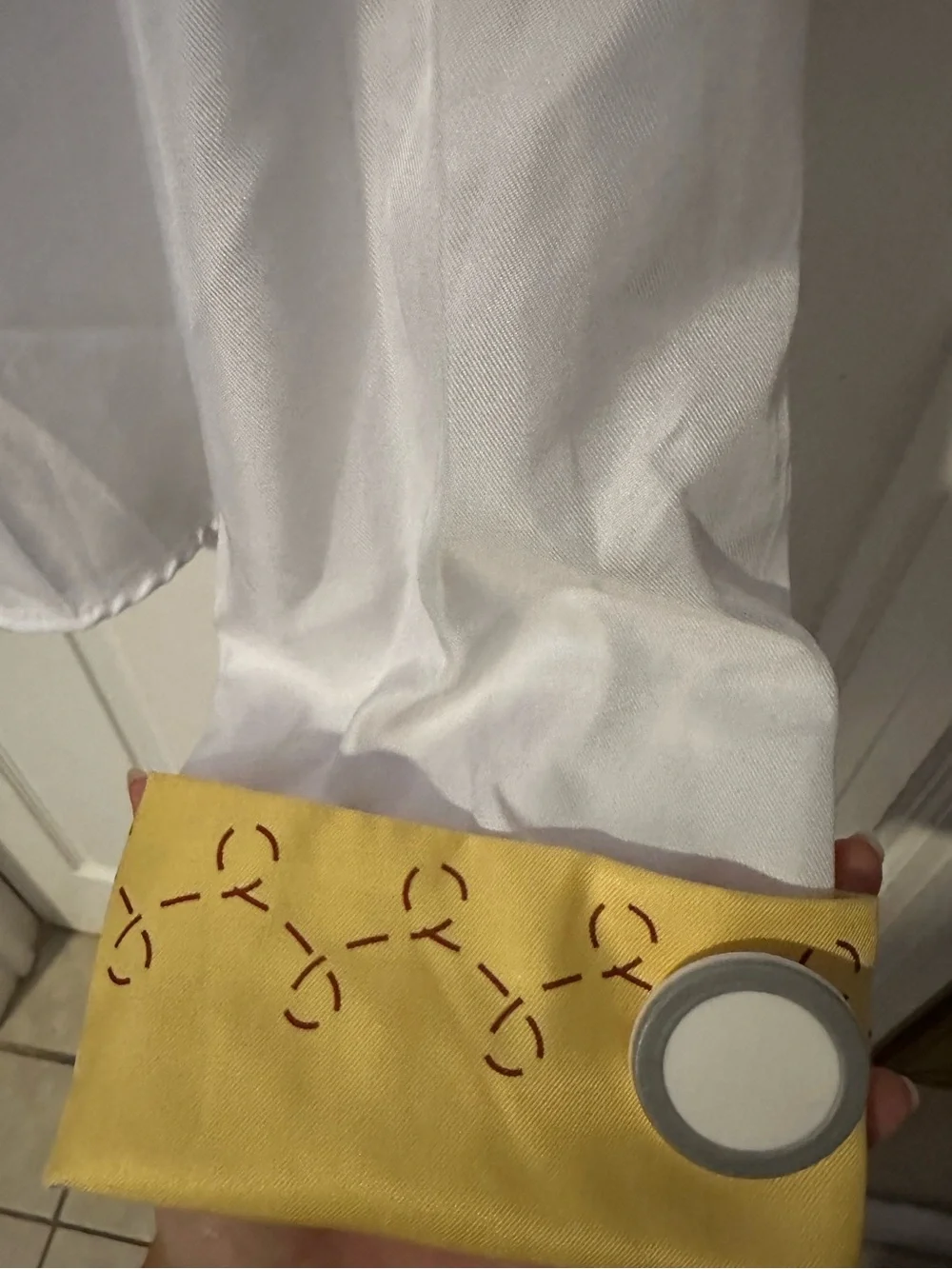 Jessie Inspired White and Yellow Western-Style Button Shirt